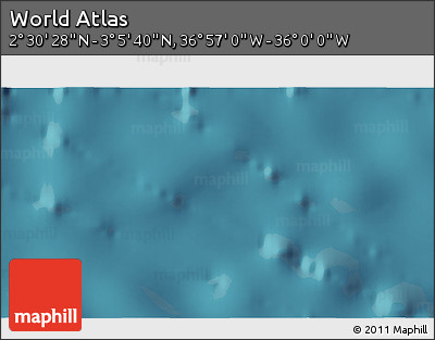 Satellite 3D Map of the Area around 2° 48' 4" N, 36° 28' 30" W