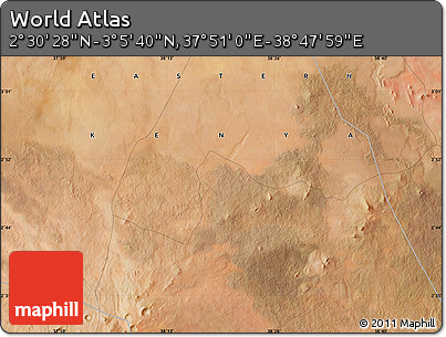 Satellite Map of the Area around 2° 48' 4" N, 38° 19' 30" E
