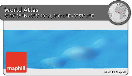 Physical Panoramic Map of the Area around 2° 48' 4" N, 3° 28' 30" E