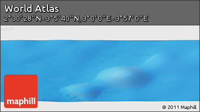 Physical Panoramic Map of the Area around 2° 48' 4" N, 3° 28' 30" E