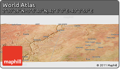 Satellite Panoramic Map of the Area around 2° 48' 4" N, 42° 34' 30" E