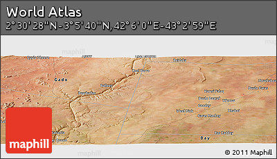 Satellite Panoramic Map of the Area around 2° 48' 4" N, 42° 34' 30" E