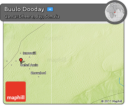 Physical 3D Map of Buulo Dooday