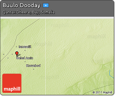 Physical 3D Map of Buulo Dooday