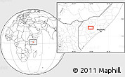 Blank Location Map of the area around 2° 48' 4" N, 43° 25' 29" E