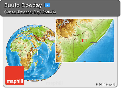 Physical Location Map of Buulo Dooday