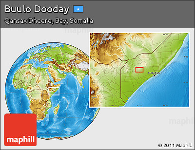 Physical Location Map of Buulo Dooday