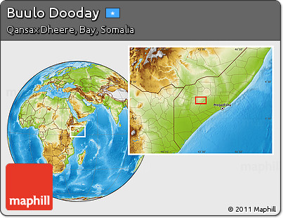 Physical Location Map of Buulo Dooday