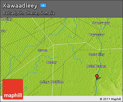 Physical 3D Map of Xawaadleey