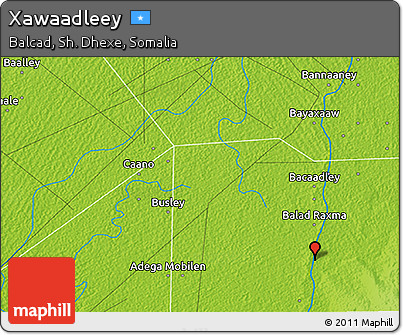 Physical 3D Map of Xawaadleey