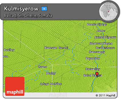 Physical Panoramic Map of Kulmisyerow
