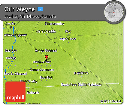 Physical 3D Map of Giir Weyne