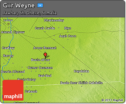 Physical 3D Map of Giir Weyne