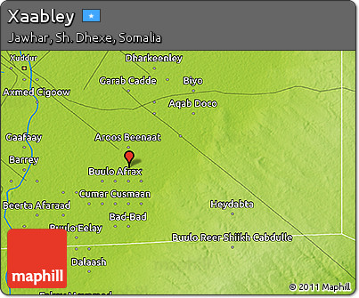 Physical 3D Map of Xaabley