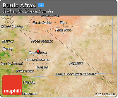 Satellite 3D Map of Buulo Afrax