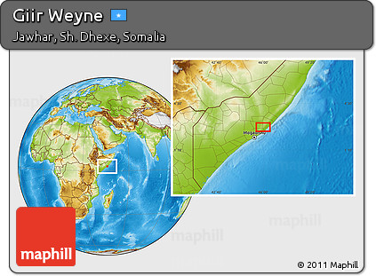 Physical Location Map of Giir Weyne
