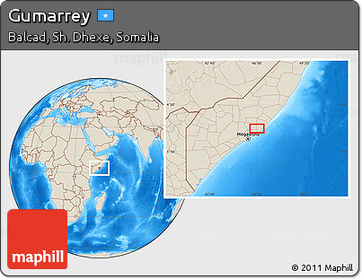Shaded Relief Location Map of Gumarrey