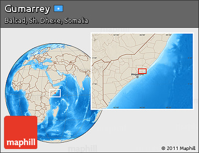 Shaded Relief Location Map of Gumarrey
