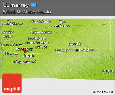 Physical Panoramic Map of Gumarrey