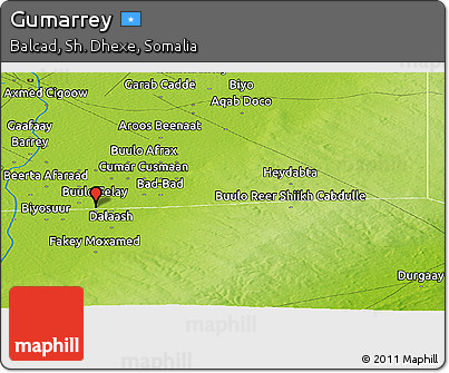 Physical Panoramic Map of Gumarrey