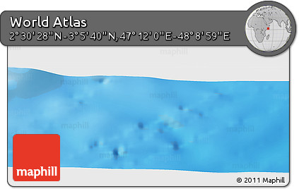 Physical Panoramic Map of the Area around 2° 48' 4" N, 47° 40' 29" E