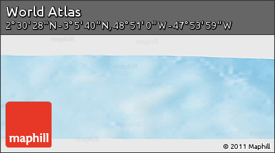 Physical Panoramic Map of the Area around 2° 48' 4" N, 48° 22' 30" W