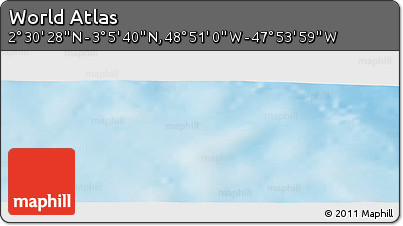 Physical Panoramic Map of the Area around 2° 48' 4" N, 48° 22' 30" W
