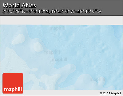 Political 3D Map of the Area around 2° 48' 4" N, 49° 13' 30" W