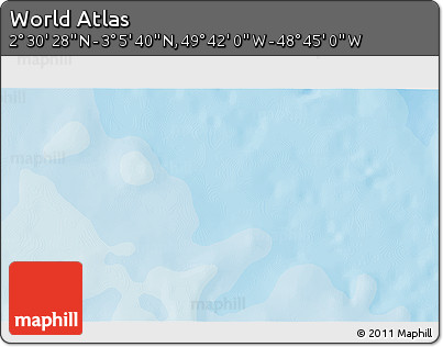 Political 3D Map of the Area around 2° 48' 4" N, 49° 13' 30" W