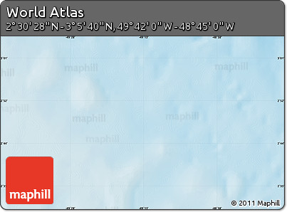 Shaded Relief Map of the Area around 2° 48' 4" N, 49° 13' 30" W