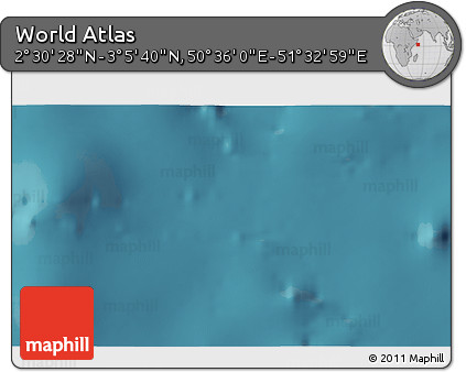 Satellite 3D Map of the Area around 2° 48' 4" N, 51° 4' 30" E