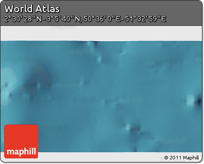 Satellite 3D Map of the Area around 2° 48' 4" N, 51° 4' 30" E