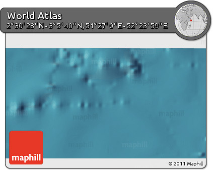 Satellite 3D Map of the Area around 2° 48' 4" N, 51° 55' 29" E