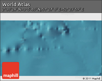 Satellite 3D Map of the Area around 2° 48' 4" N, 51° 55' 29" E