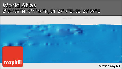 Physical Panoramic Map of the Area around 2° 48' 4" N, 51° 55' 29" E