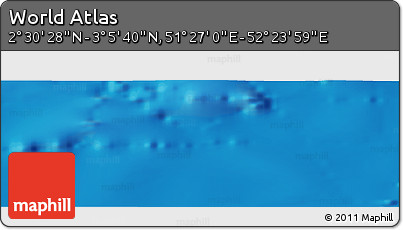 Physical Panoramic Map of the Area around 2° 48' 4" N, 51° 55' 29" E