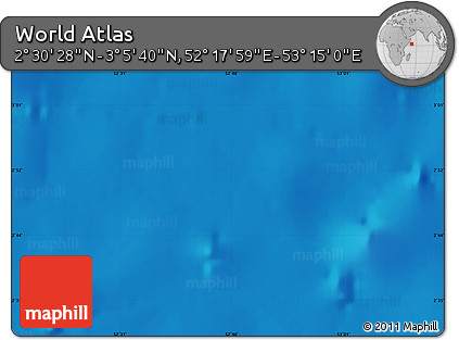 Physical Map of the Area around 2° 48' 4" N, 52° 46' 29" E