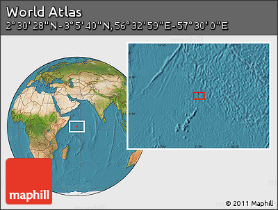 Satellite Location Map of the Area around 2° 48' 4" N, 57° 1' 29" E