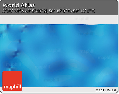 Physical 3D Map of the Area around 2° 48' 4" N, 58° 43' 30" E