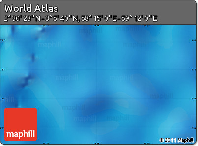 Physical Map of the Area around 2° 48' 4" N, 58° 43' 30" E