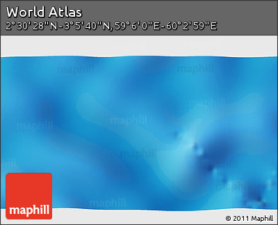 Physical 3D Map of the Area around 2° 48' 4" N, 59° 34' 30" E