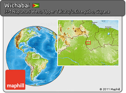 Physical Location Map of Wichabai