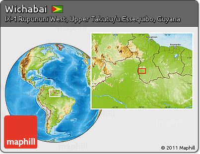 Physical Location Map of Wichabai
