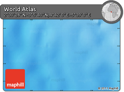 Physical Map of the Area around 2° 48' 4" N, 5° 10' 30" E
