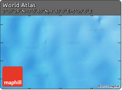 Physical Map of the Area around 2° 48' 4" N, 5° 10' 30" E