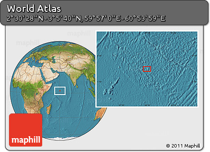 Satellite Location Map of the Area around 2° 48' 4" N, 60° 25' 29" E