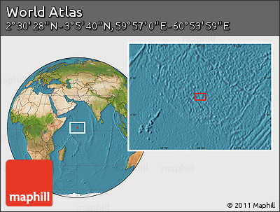 Satellite Location Map of the Area around 2° 48' 4" N, 60° 25' 29" E