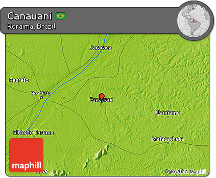 Physical 3D Map of Canauani