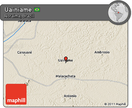 Shaded Relief 3D Map of Uainiame
