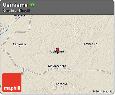 Shaded Relief 3D Map of Uainiame
